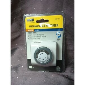Smart Electrician 24 Hr Mechanical Timer Plug In Indoor #368-1813 New In Box